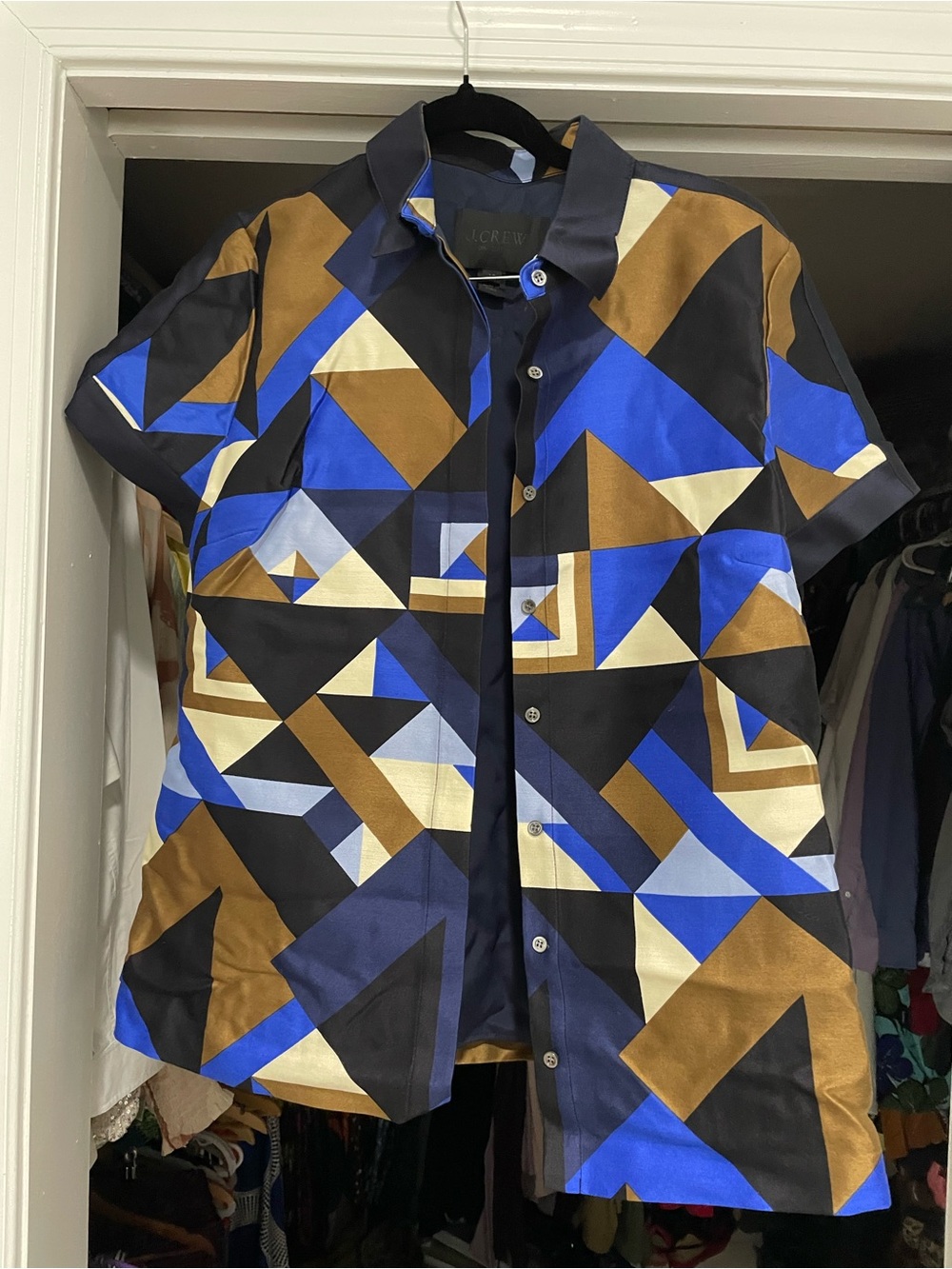 J. Crew Navy and Black Labeled Jacket Interior